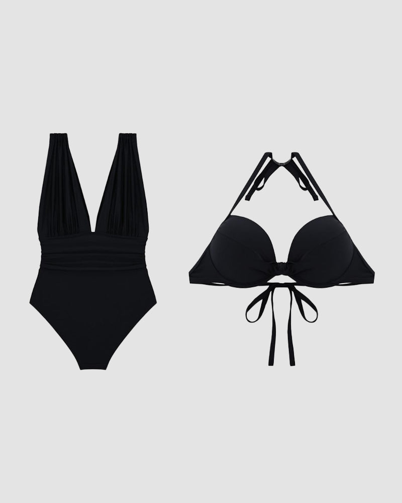 Kaïsia™ | V-hals corrigerend badpak