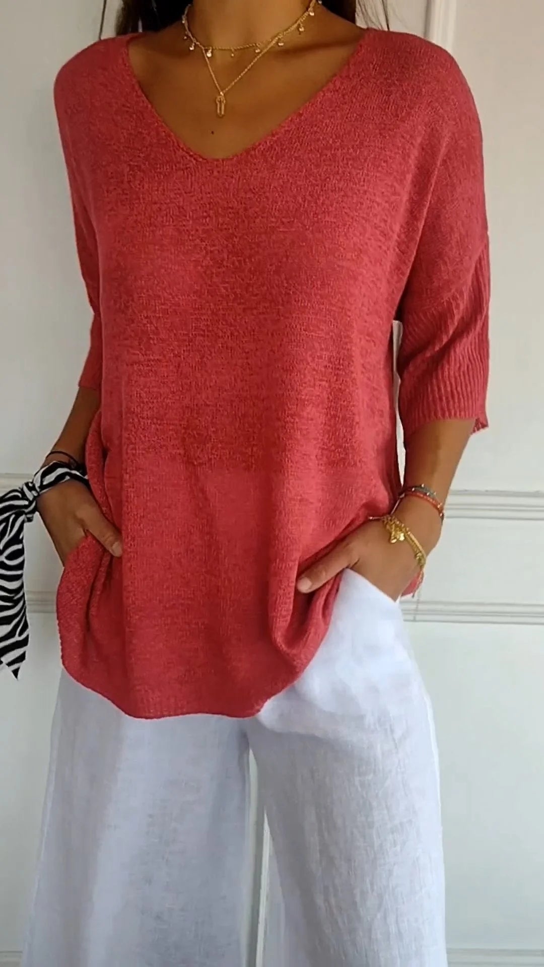 Van Der Waal Mode™ | Casual V-hals top