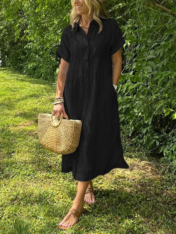 Eva™ | Maxi Jurk met Knopen