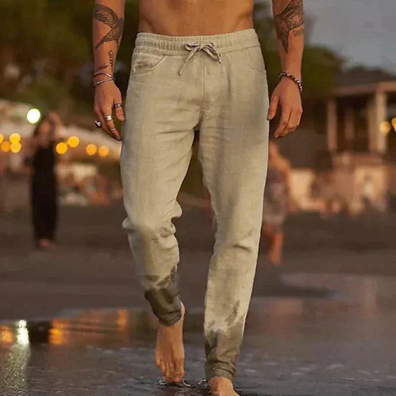 Van Der Waal™ | Linnen strandbroek