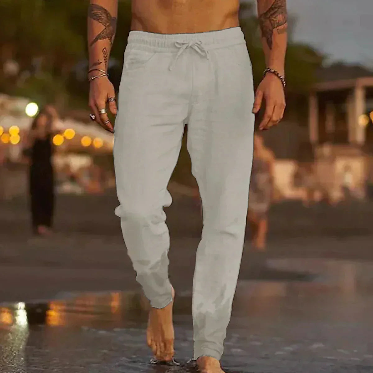 Van Der Waal™ | Linnen strandbroek