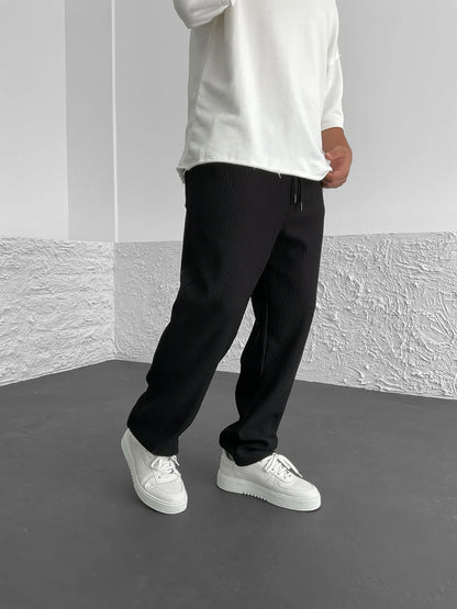 Van Der Waal Mode™ | Relaxte geribbelde broek
