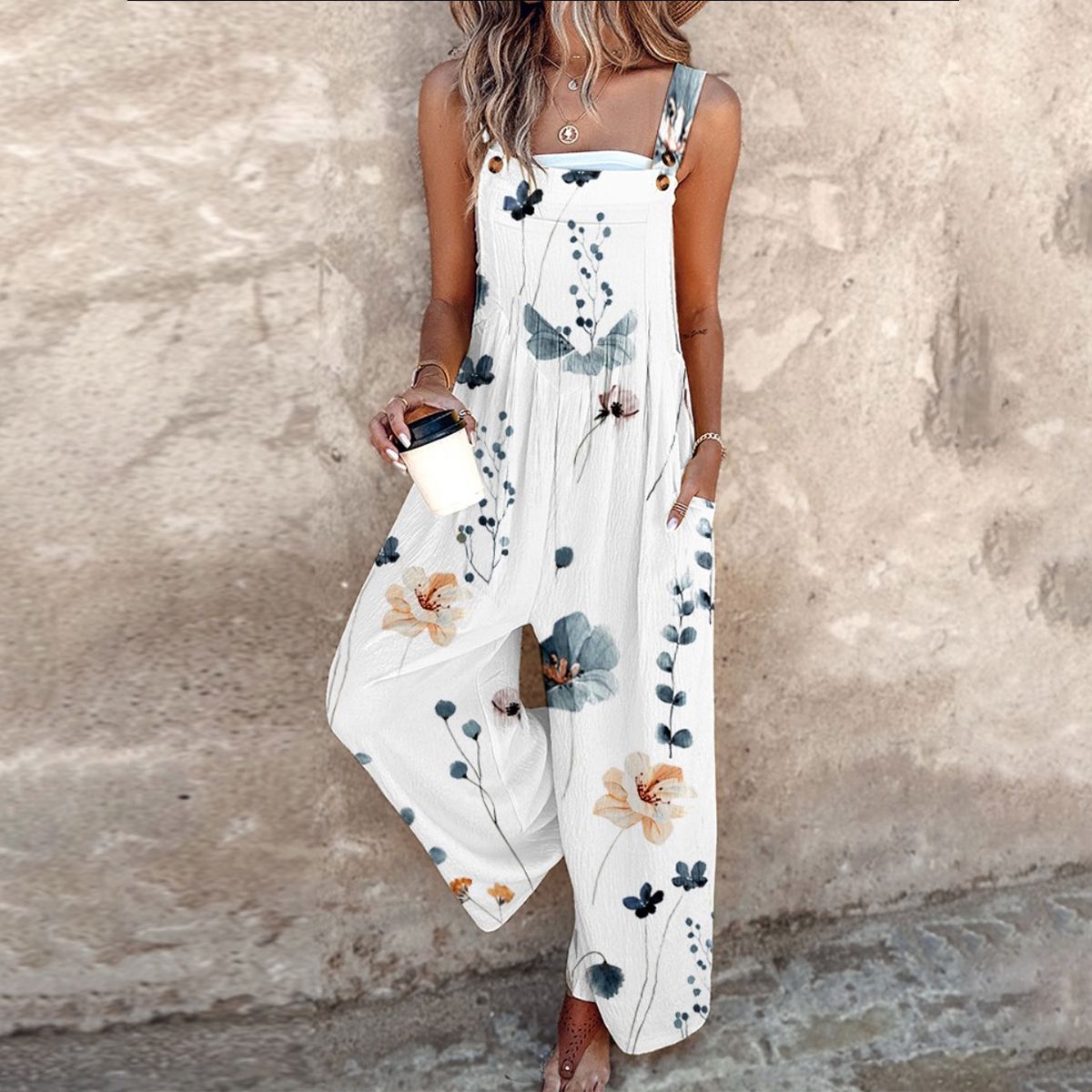 Fiona™ | bloemenprint overall