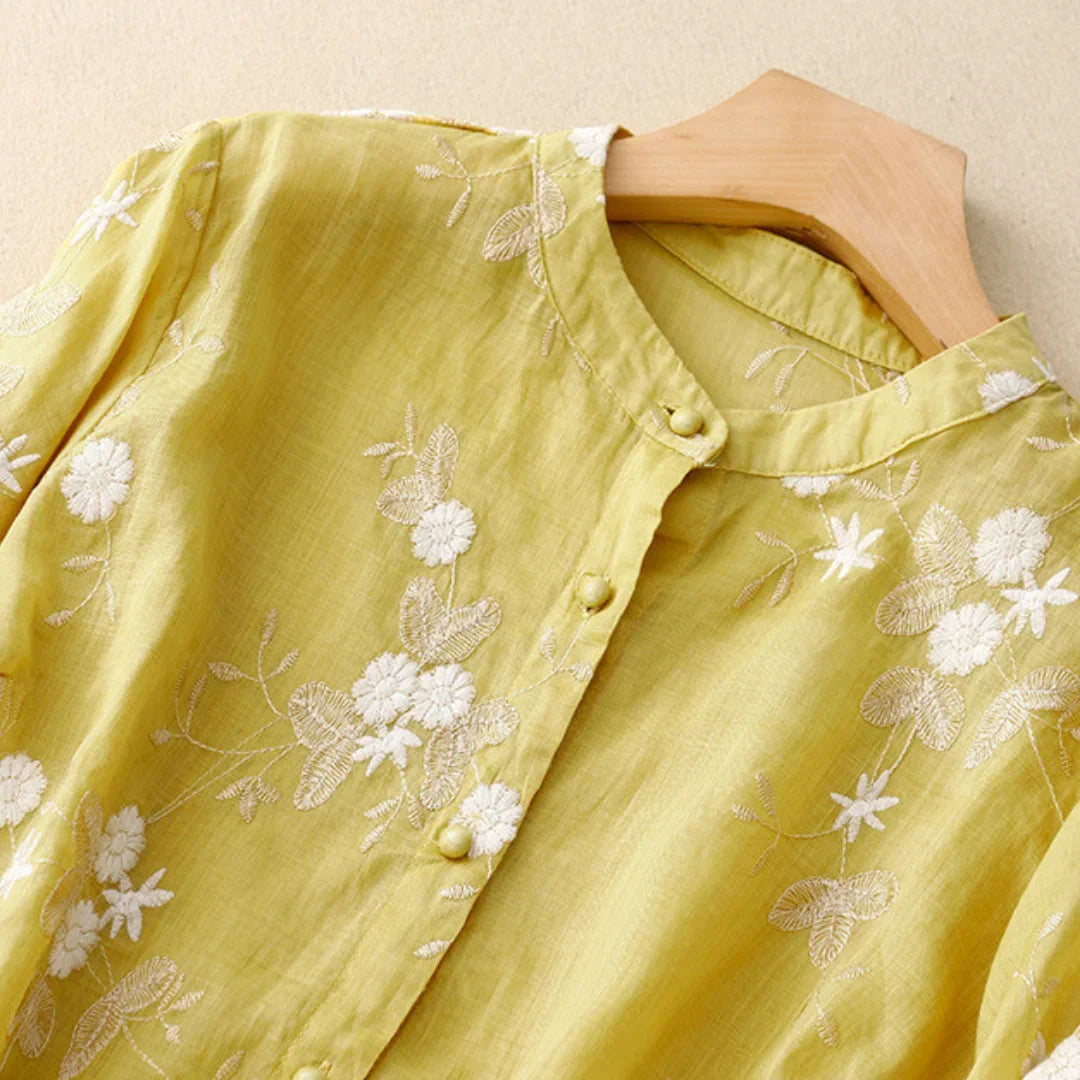 Laurienne™ | Geborduurde blouse