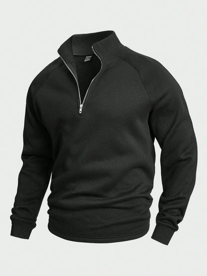 Antonio™ | casual trui met halve rits