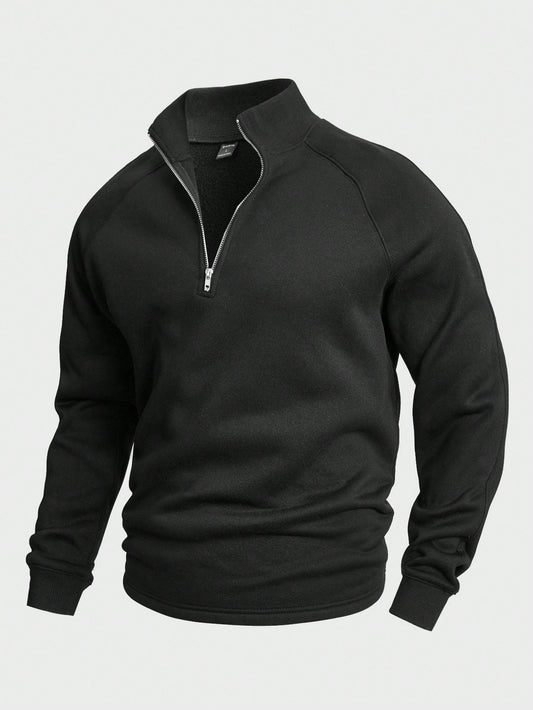 Antonio™ | casual trui met halve rits