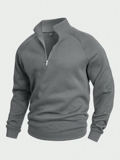 Antonio™ | casual trui met halve rits