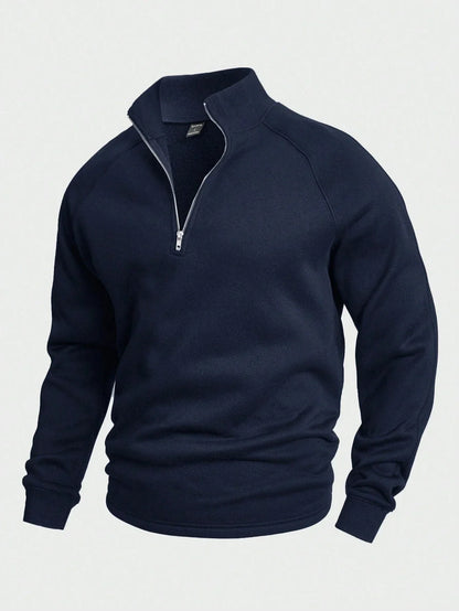 Antonio™ | casual trui met halve rits