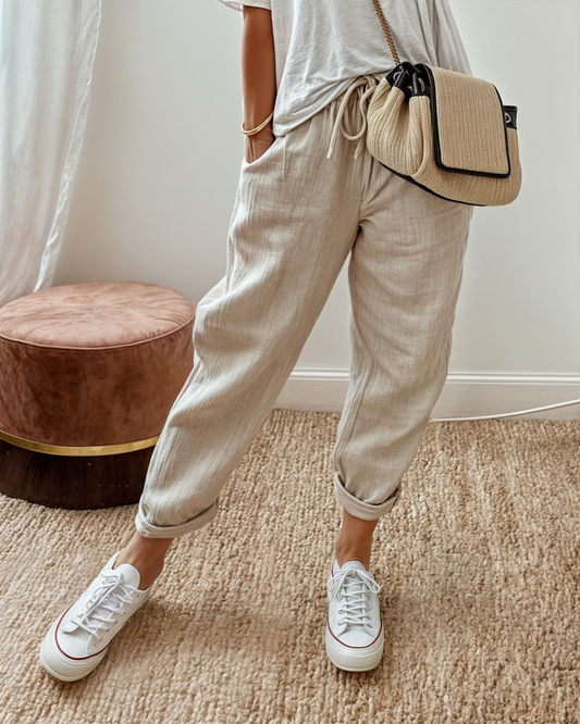 Rosa™ | Elegante linnenmix broek