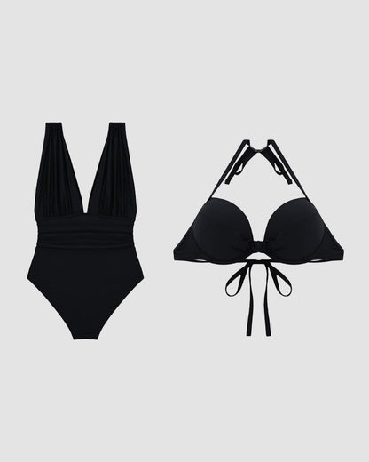 Kaïsia™ | V-hals corrigerend badpak