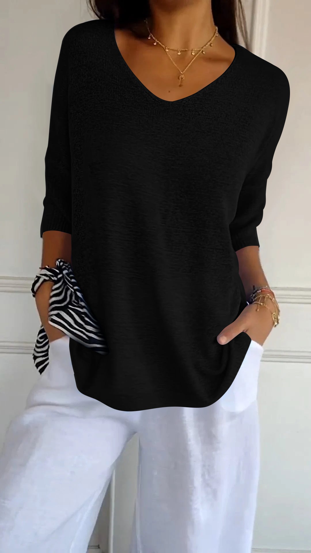 Van Der Waal Mode™ | Casual V-hals top