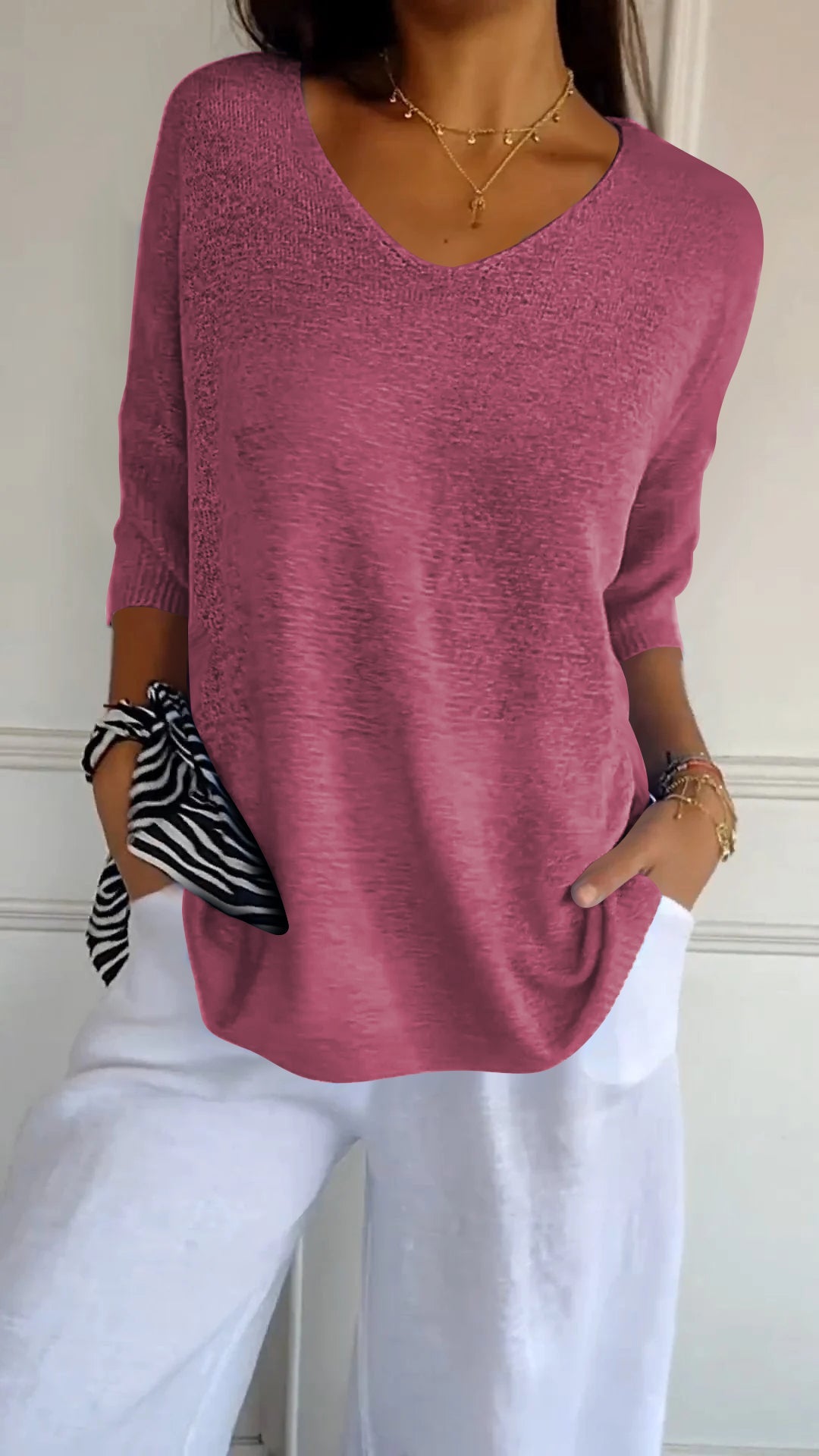 Van Der Waal Mode™ | Casual V-hals top