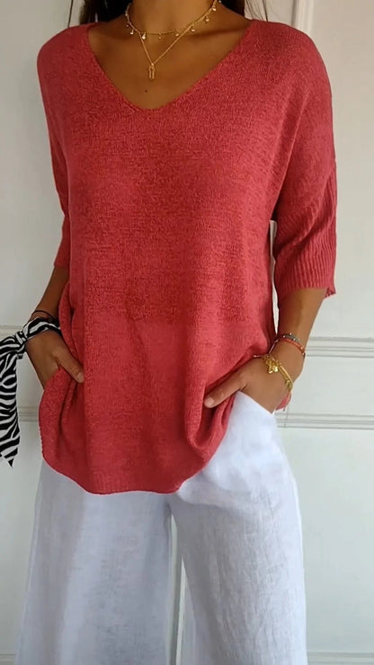 Van Der Waal Mode™ | Casual V-hals top