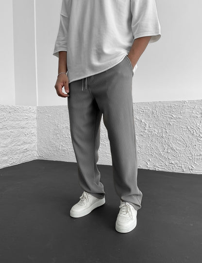 Van Der Waal Mode™ | Relaxte geribbelde broek