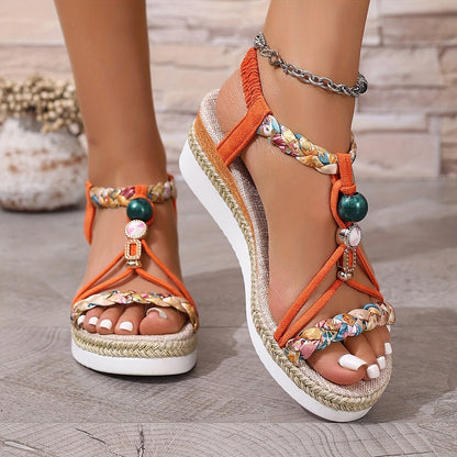 Belrose™ |  sandaal met comfortabele wighak