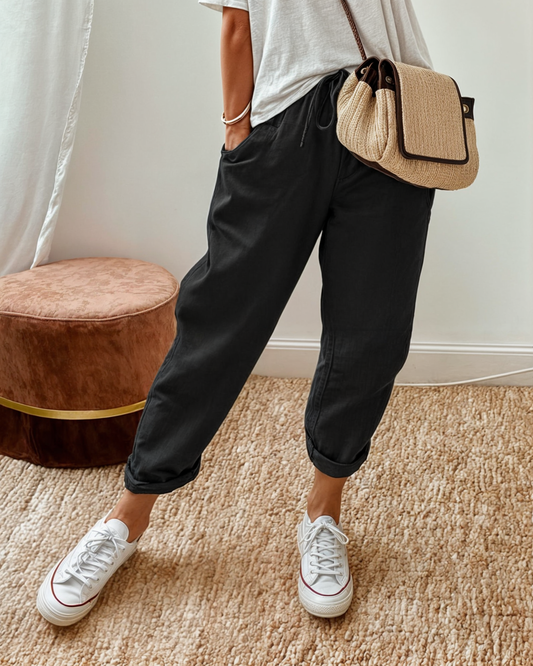 Rosa™ | Elegante linnenmix broek