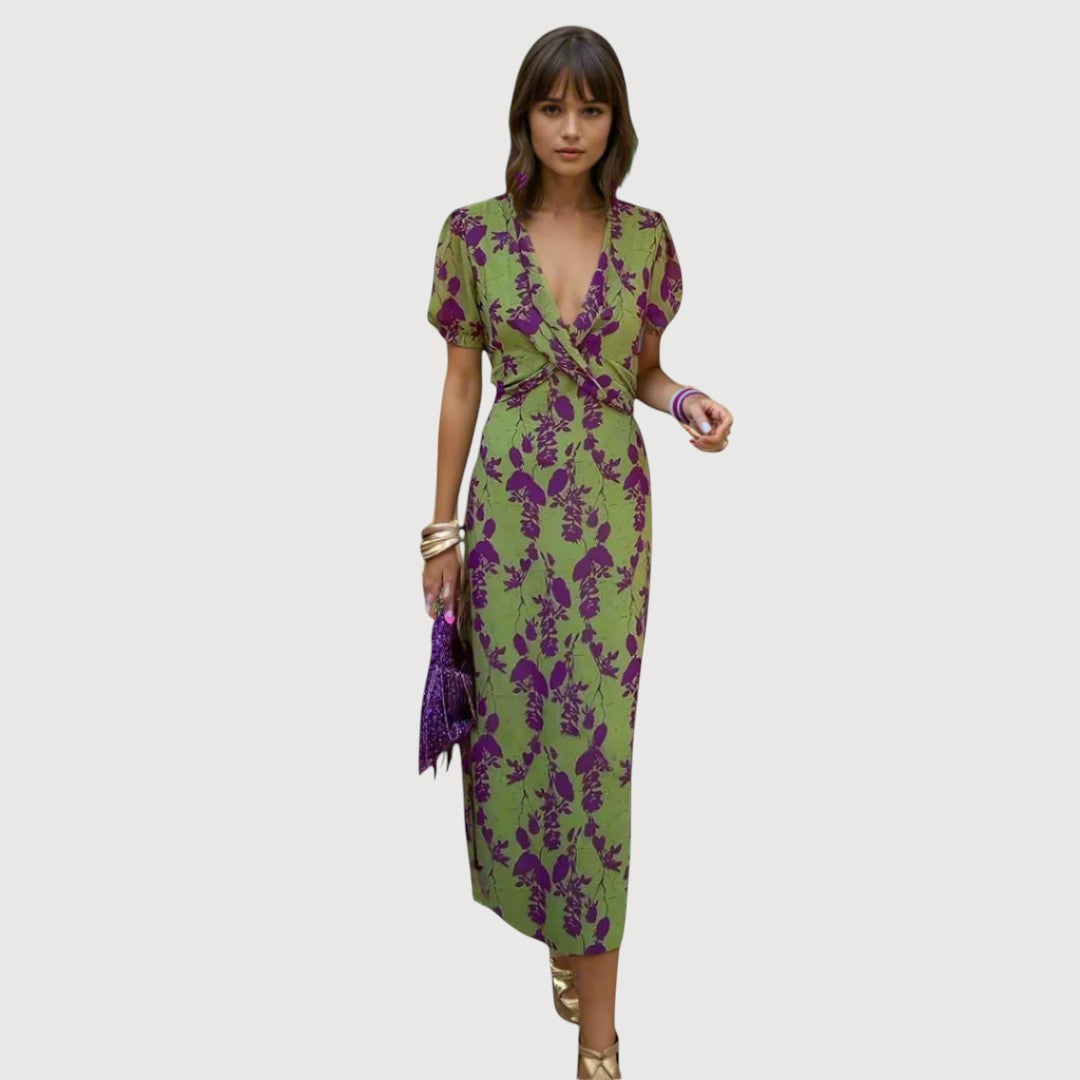 Robyn™ | Wikkeljurk in groen en lila