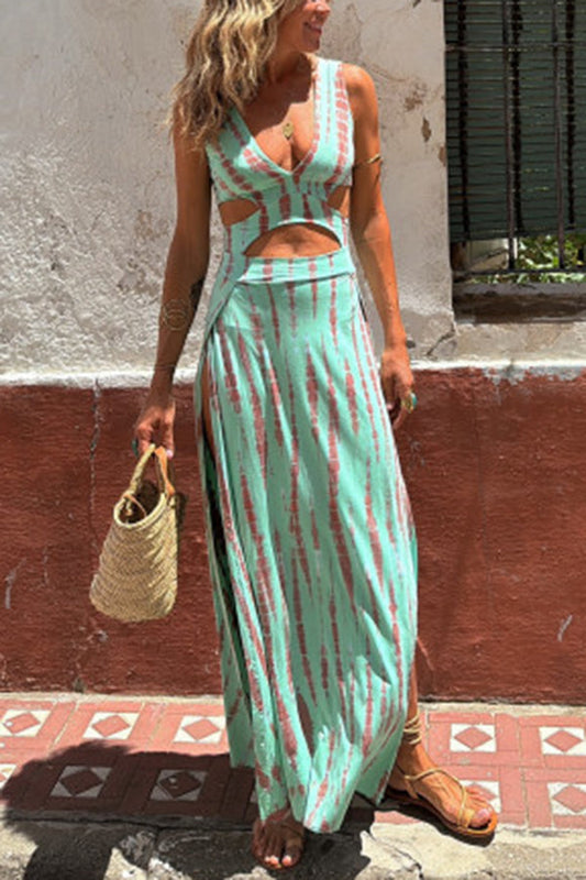 Bianca | Katoenen cut-out plunge jurk