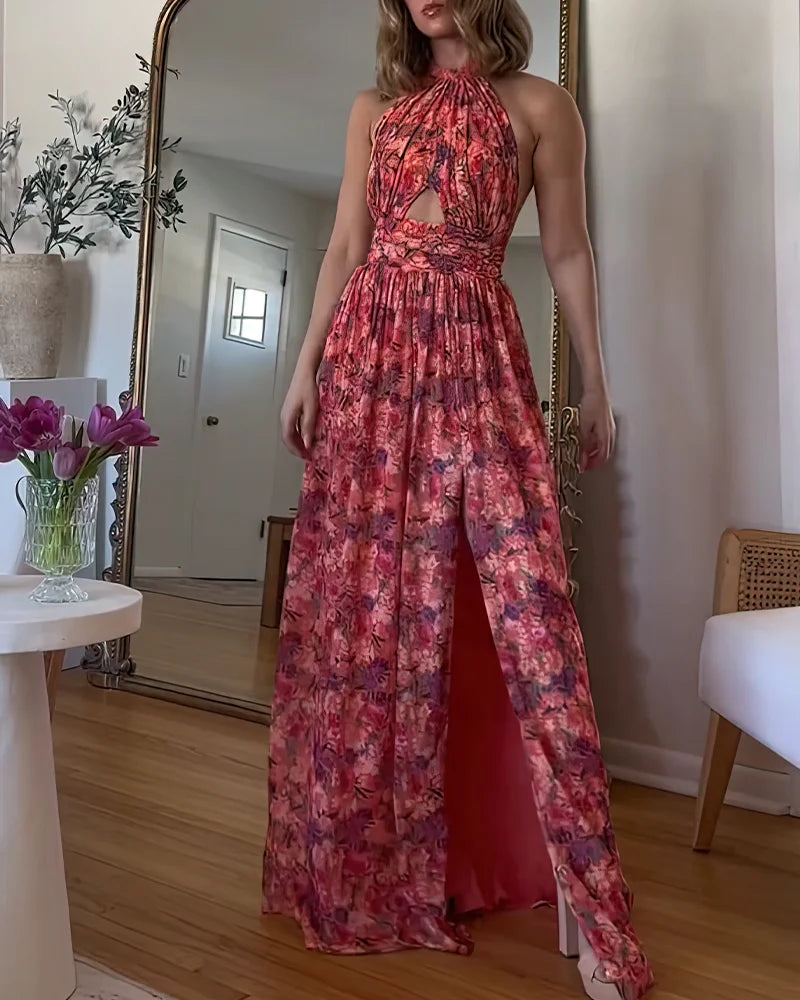 Yara | Lange Open-Rug Jurk