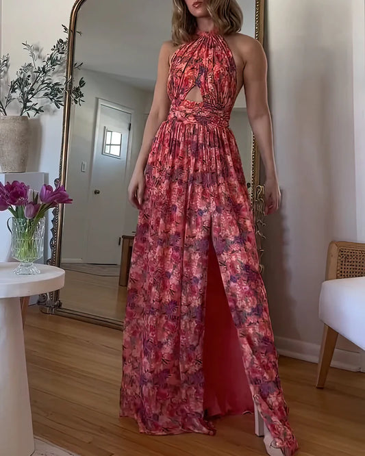 Yara | Lange Open-Rug Jurk