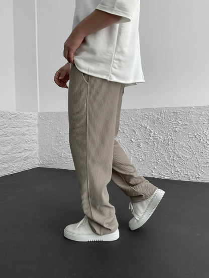Van Der Waal Mode™ | Relaxte geribbelde broek