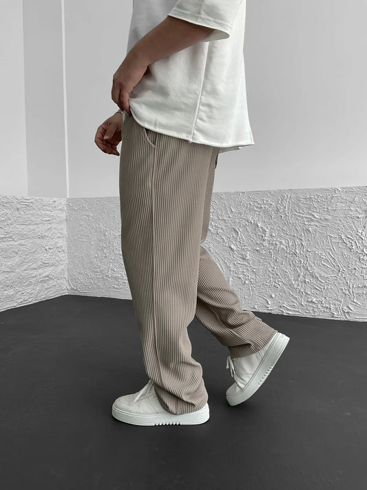 Van Der Waal Mode™ | Relaxte geribbelde broek