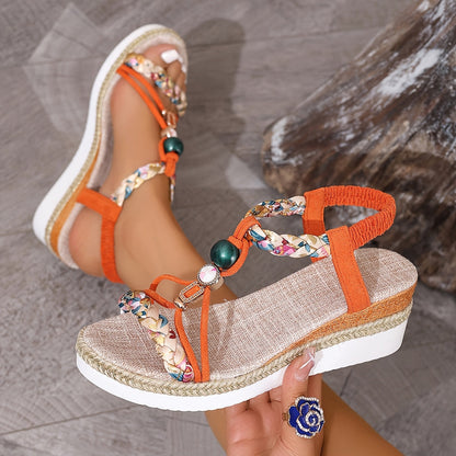 Belrose™ |  sandaal met comfortabele wighak