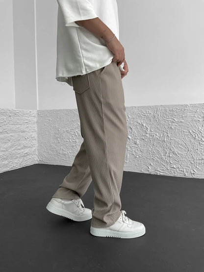 Van Der Waal Mode™ | Relaxte geribbelde broek