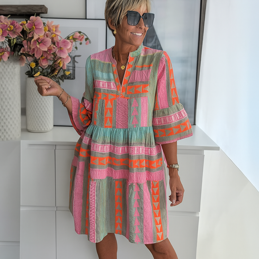 Sophie | Geborduurde Boho Zomerjurk