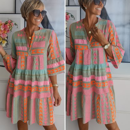 Sophie | Geborduurde Boho Zomerjurk