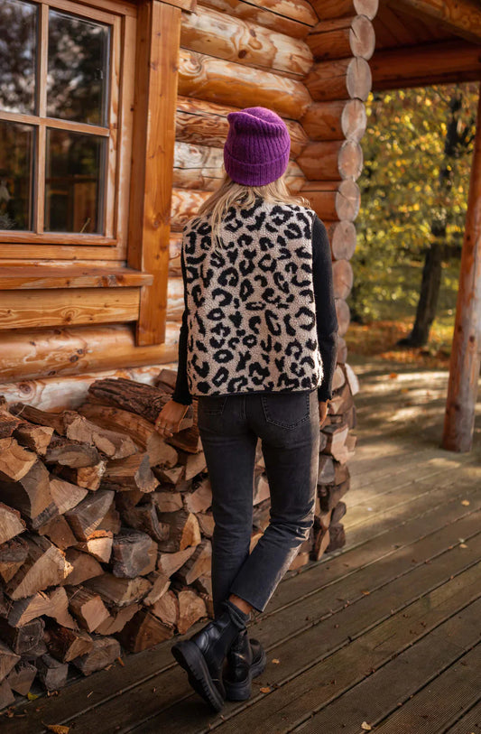 Astrid | Het Luipaard Gebreid Vest