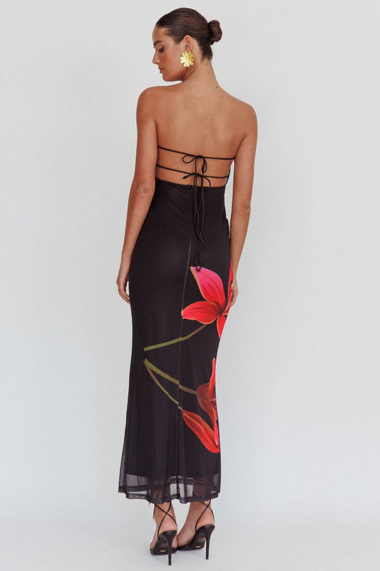 Eva™ | Strapless bloemenjurkje