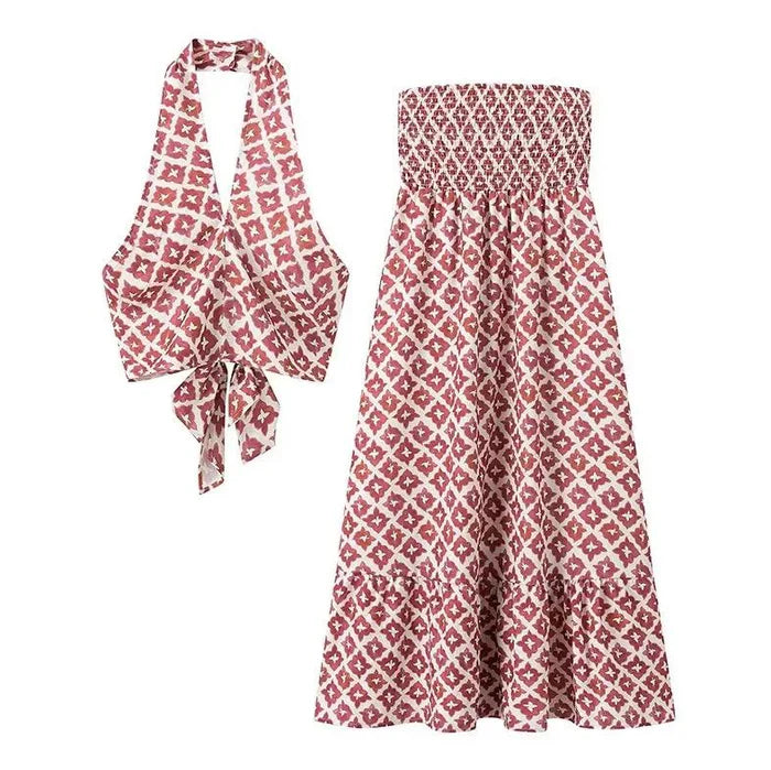 Esmee | Chique Midi-jurk met Blote Schouders voor Dames