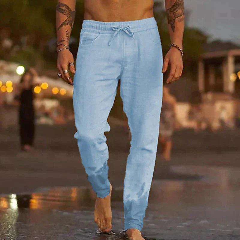 Van Der Waal™ | Linnen strandbroek