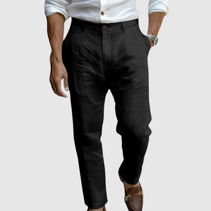 Van Der Waal™ | Luxe linnen broek