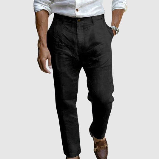 Van Der Waal™ | Luxe linnen broek