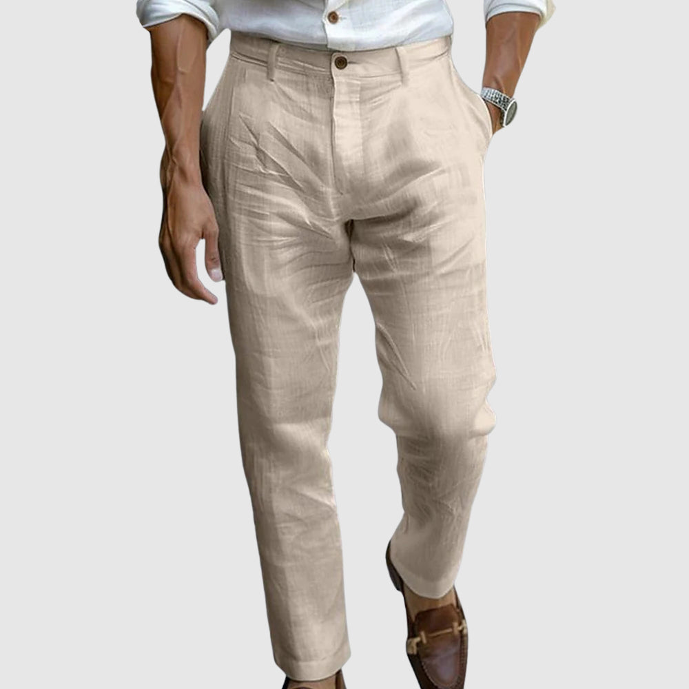 Van Der Waal™ | Luxe linnen broek