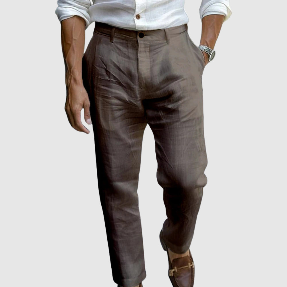 Van Der Waal™ | Luxe linnen broek