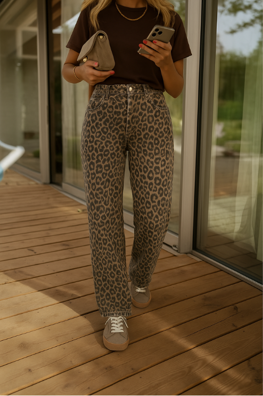 Nadine | De Luipaard Flared Broek