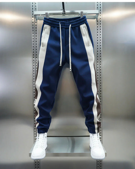 Van Der Waal Mode™ | Trendy broek met contrasterende strepen