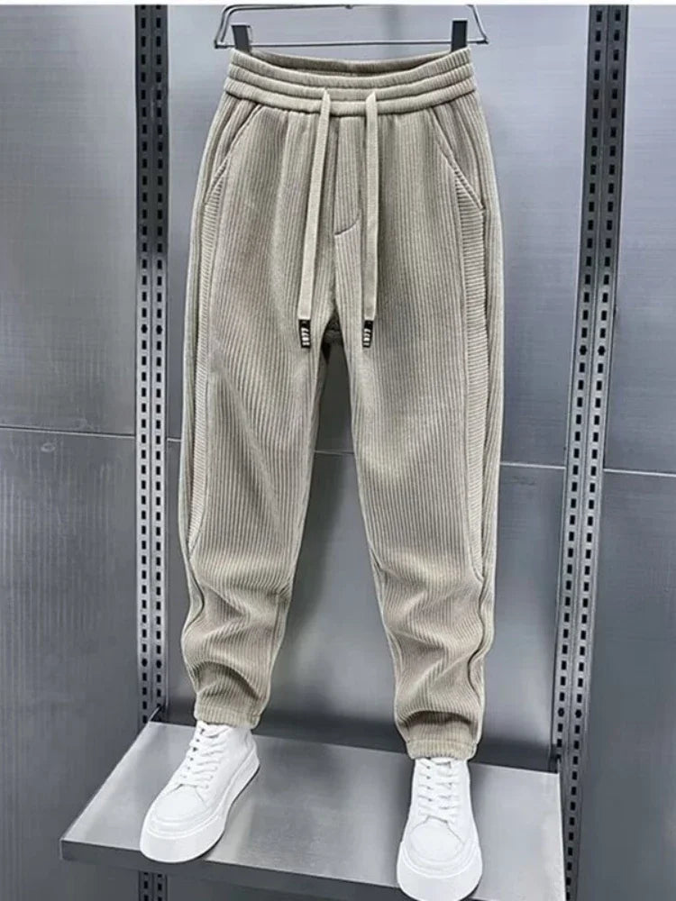 Van Der Waal Mode™ | Trendy geribbelde broek