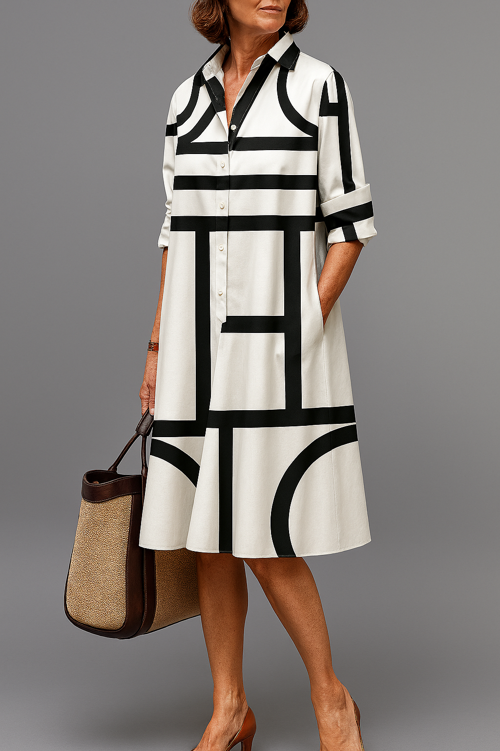 Brigitte | Luxe Midi-jurk voor moeiteloze elegantie