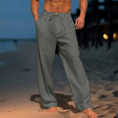 Andreas™ | Effen linnen broek