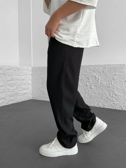 Van Der Waal Mode™ | Relaxte geribbelde broek