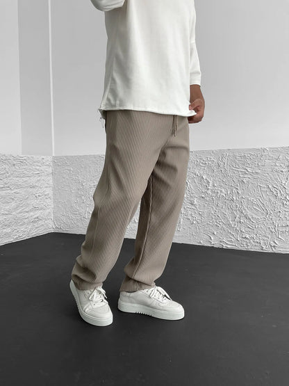 Van Der Waal Mode™ | Relaxte geribbelde broek