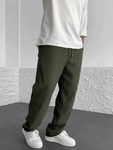 Van Der Waal Mode™ | Relaxte geribbelde broek