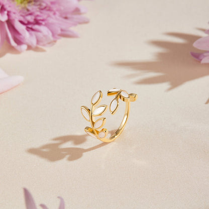 Serene – Gouden blad ring