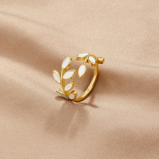Serene – Gouden blad ring