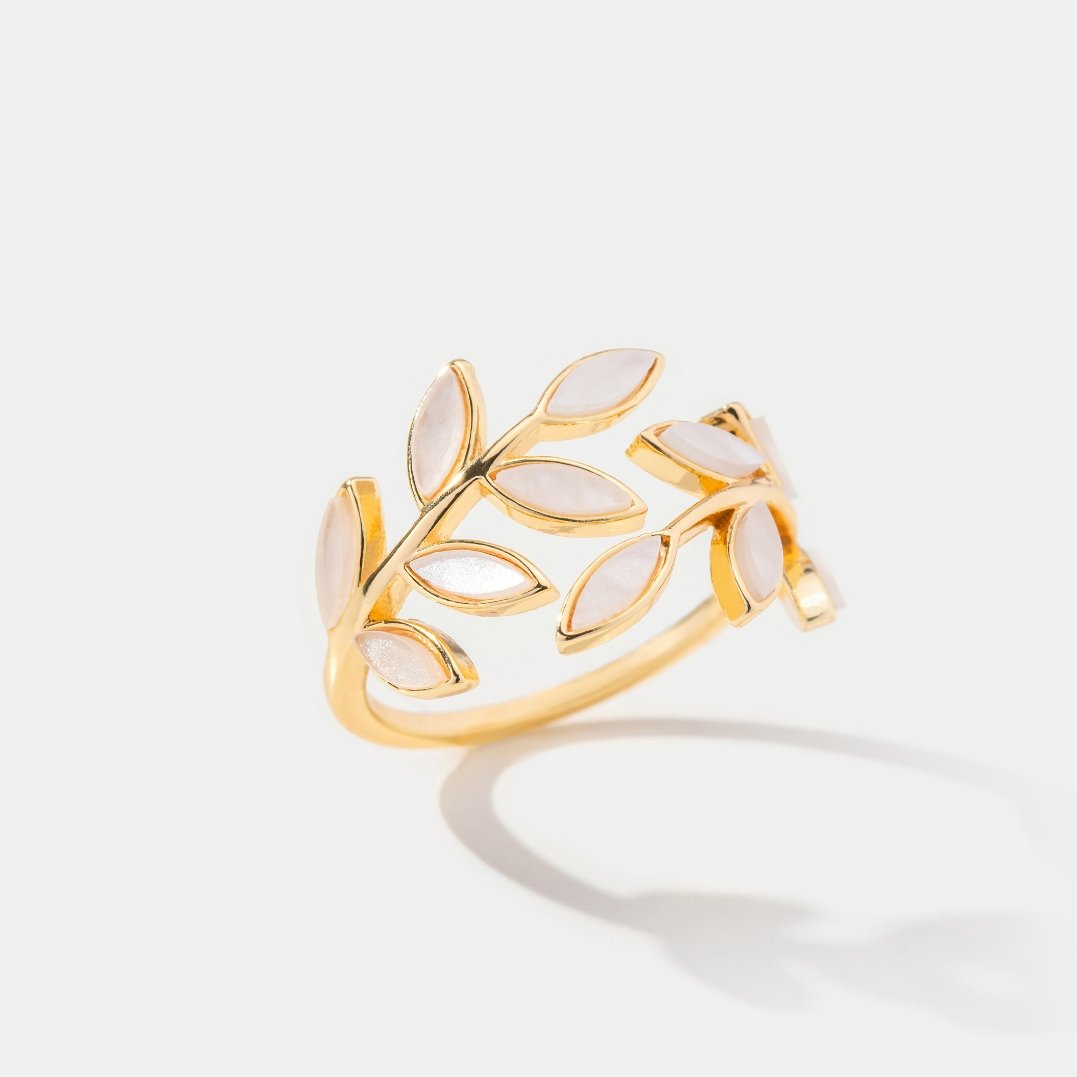 Serene – Gouden blad ring