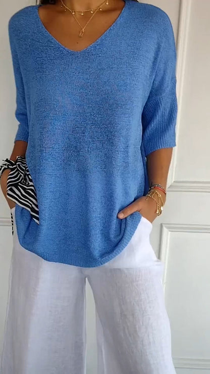 Van Der Waal Mode™ | Casual V-hals top